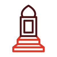 Mimbar Glyph Two Color Icon For Personal And Commercial Use. vector