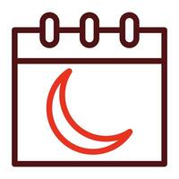 Calendar Glyph Two Color Icon For Personal And Commercial Use. vector