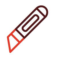 Utility Knife Glyph Two Color Icon For Personal And Commercial Use. vector