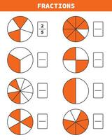 Vector Drawing Of Fractions Worksheet