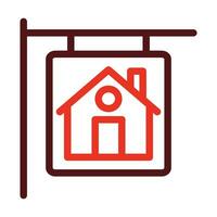 House for Sale Glyph Two Color Icon For Personal And Commercial Use. vector