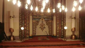 interiör av världens mest skön jätte historisk bra moské video