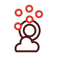 Dish Washing Glyph Two Color Icon For Personal And Commercial Use. vector