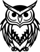 Owl, Minimalist and Simple Silhouette - Vector illustration