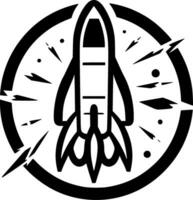 Rocket - Minimalist and Flat Logo - Vector illustration