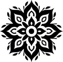 Mandala, Black and White Vector illustration