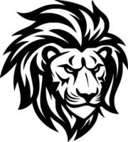 Lion, Black and White Vector illustration