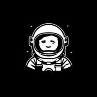 astronauta, minimalista y sencillo silueta - vector ilustración