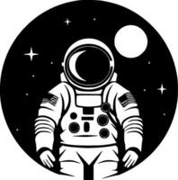 astronauta, minimalista y sencillo silueta - vector ilustración