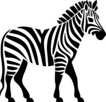 Zebra, Minimalist and Simple Silhouette - Vector illustration