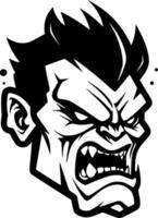 Zombie - Black and White Isolated Icon - Vector illustration