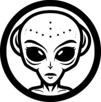 extraterrestre - minimalista y plano logo - vector ilustración