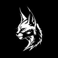 Wildcat, Black and White Vector illustration