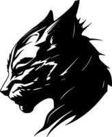 Wildcat - Black and White Isolated Icon - Vector illustration