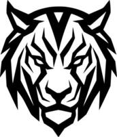 Tiger, Black and White Vector illustration