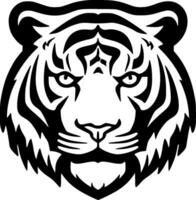 Tiger, Black and White Vector illustration