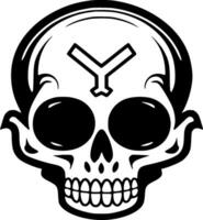 Skull - Black and White Isolated Icon - Vector illustration