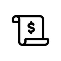 Simple Bill icon. The icon can be used for websites, print templates, presentation templates, illustrations, etc vector