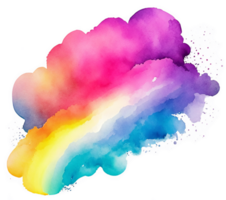 Aquarell Regenbogen Textur Spritzen Hintergrund ai generativ png