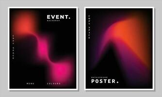 Vibrant gradient mesh with dark background. Fluid backdrop design for poster, banner, flyer, magazine cover, or brochure. vector