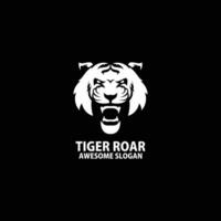 tiger head angry logo design vector