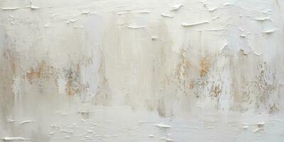 Generative AI, Closeup of impasto abstract rough white art painting texture photo