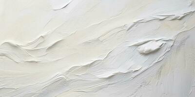 Generative AI, Closeup of impasto abstract rough white art painting texture photo