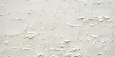 Generative AI, Closeup of impasto abstract rough white art painting texture photo