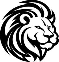 Lion - Black and White Isolated Icon - Vector illustration