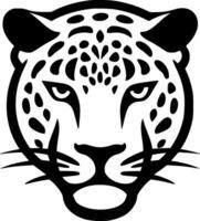 leopardo, negro y blanco vector ilustración