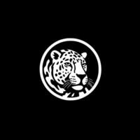 Leopard, Black and White Vector illustration