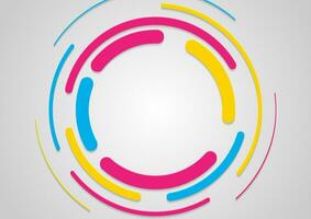 Colorful minimal geometric circles abstract background vector