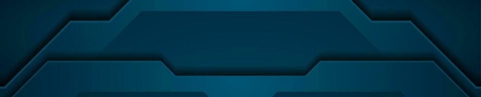 Dark blue tech geometric abstract banner vector