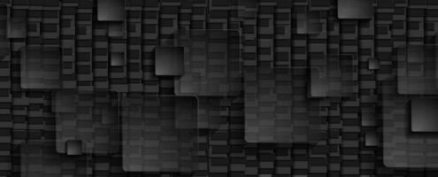 Black transparent squares on dark mosaic background vector