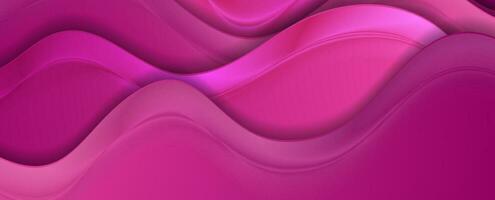 Bright pink abstract smooth wavy background vector