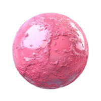 Generative AI, PNG pink beautiful planet