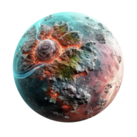 Generative AI, PNG alien fantasy beautiful planet