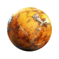 Generative AI, PNG mars planet with crators