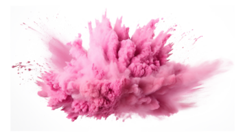 Generative AI, PNG light pink sand and powder with splashes