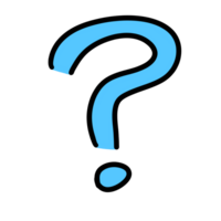 Light blue Question mark sign png