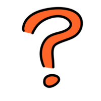 Orange Question mark sign png