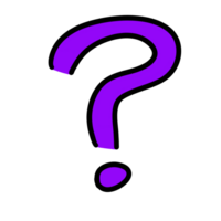 Purple Question mark sign png