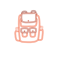 rot Rucksack zum Dekor png