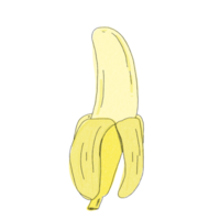 Banana drawing for decor png