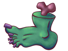 Demon left foot png