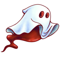 Flying red baby ghost png