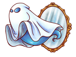 Haunted blue adult ghost png