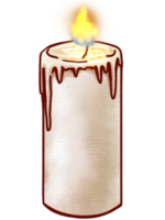 Single white candle png