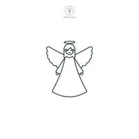 Angel icon symbol vector illustration isolated on white background