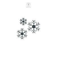 copo de nieve icono símbolo vector ilustración aislado en blanco antecedentes